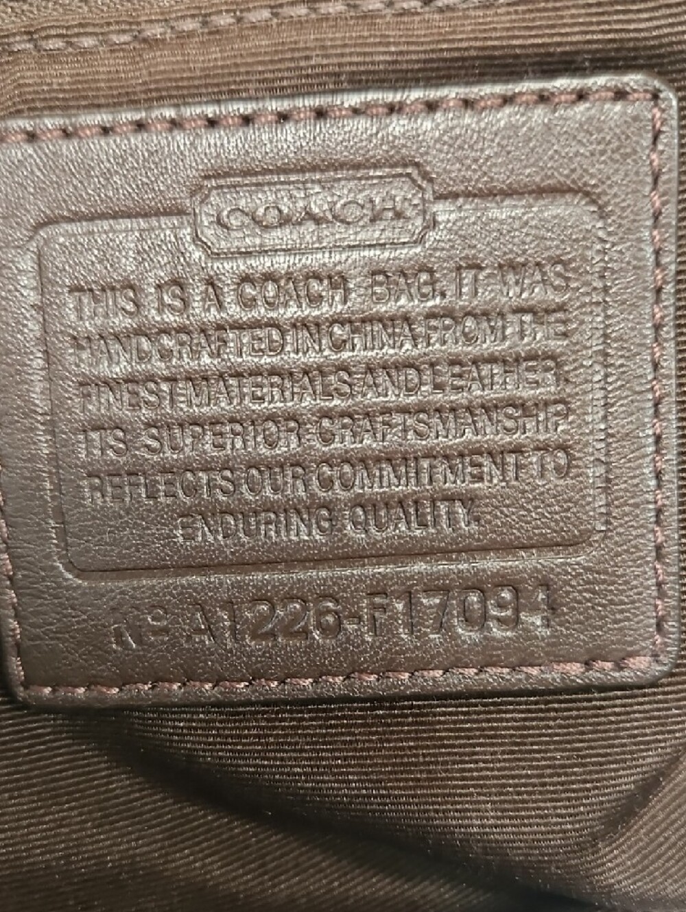 Coach Khaki Signature Canvas Shoulder Bag with Brown Trim - Picture 8 of 9